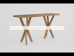 OEM Nordic Wooden Dining Table Solid Living Room Furniture Set