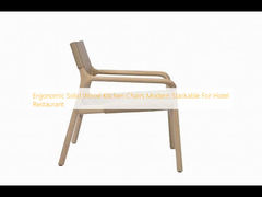 Ergonomic Solid Wood Kitchen Chairs Modern Stackable For Hotel Restaurant