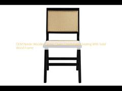 OEM Nordic Wooden Dining Chairs Comfortable Seating With Solid Wood Frame
